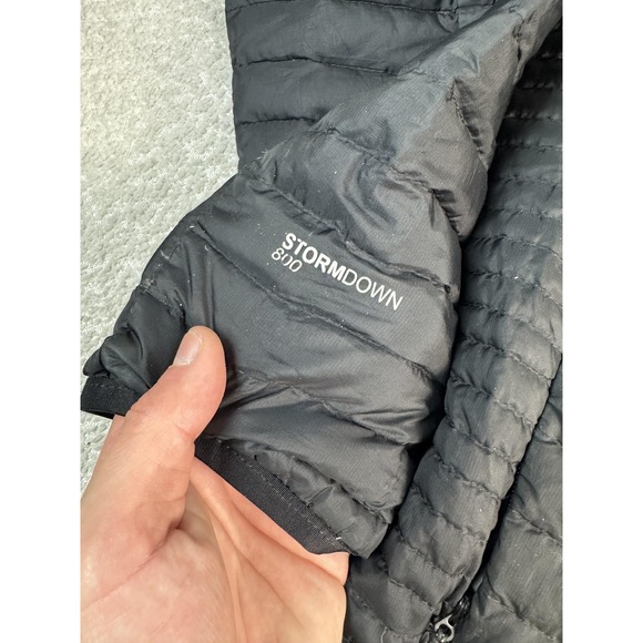 Eddie Bauer Jacket Mens Medium Black StormDown 800 Down Puffer Insulated Zip - Picture 3 of 9
